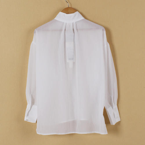 M码白色宽松立领通勤百搭衬衫B11 商品图2