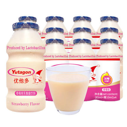 优他多草莓味乳酸菌饮料380ml 商品图0