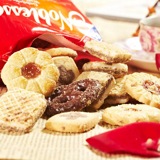 荻爱怡混装华夫饼干/诺帕丽曲奇饼干400g 商品图1