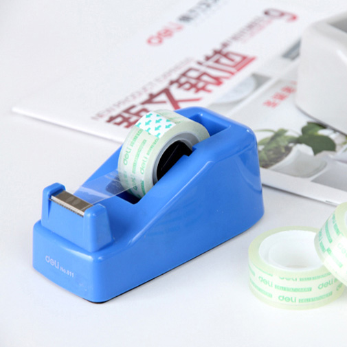 得力文具胶带座胶带架胶纸台胶带切割器 蓝/灰811