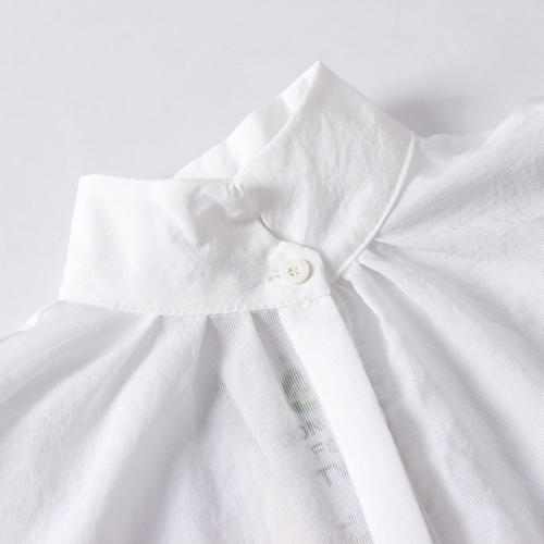 M码白色宽松立领通勤百搭衬衫B11 商品图3