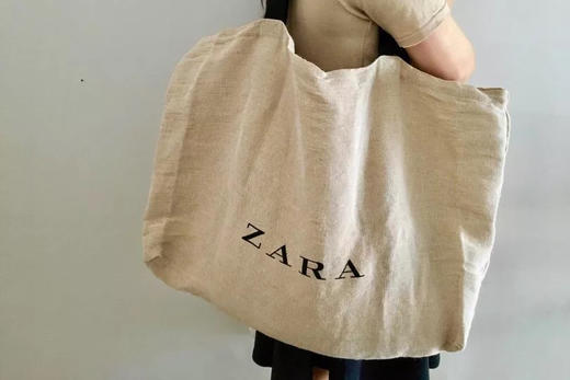 zara全麻超大容量购物袋