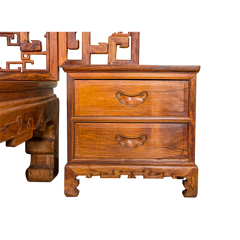 香枝木勾拐大床3件套(北京艺威)