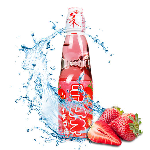 哈达草莓味弹珠汽水200ml 商品图1