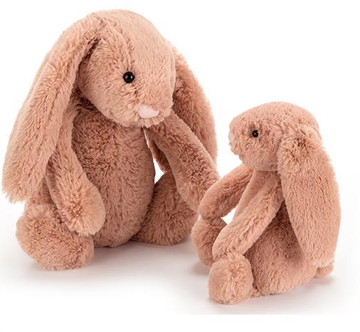 jellycat害羞邦尼兔杏色柔软毛绒宝宝安抚玩具公仔 31cm 商品图0
