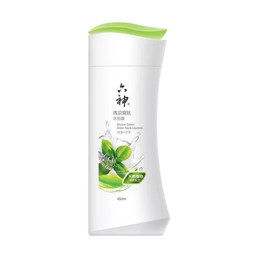六神清凉爽肤沐浴露（绿茶+甘草）450ml 商品图0