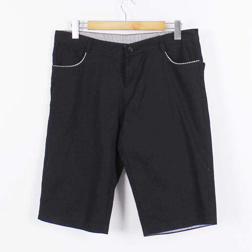 狮神龙圣35码黑色五分裤男休闲裤修身中裤短裤B24 商品图0