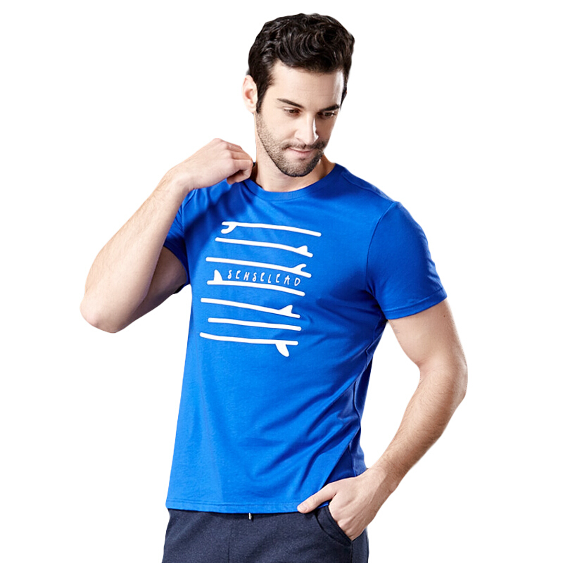 senselead 图途运动t恤 男户外速干透气运动休闲全棉短袖上衣