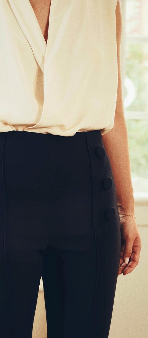 AtelierMissLu / Nelly 藏青修身九分裤 商品图9