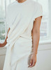 AtelierMissLu / Meroy 白色褶皱短袖连身裙 商品缩略图2