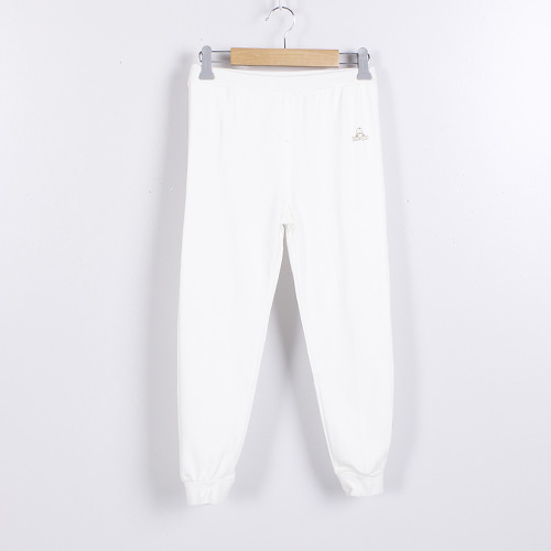 98/104白色大码两用档可调腰长裤打底纯棉B7