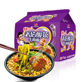 统一老坛酸菜牛肉面五合一