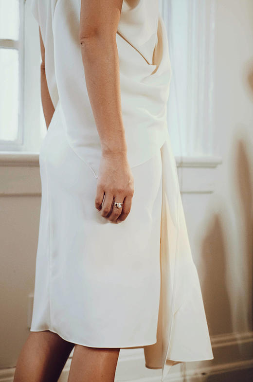 AtelierMissLu / Meroy 白色褶皱短袖连身裙 商品图8