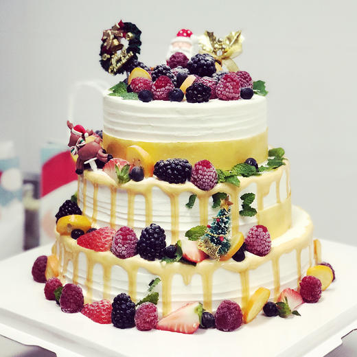 金色圣诞 8+6寸/10+8寸/10+8+6寸 商品图0