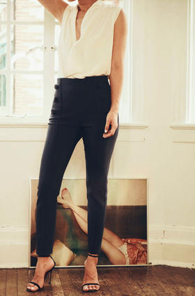 AtelierMissLu / Nelly 藏青修身九分裤