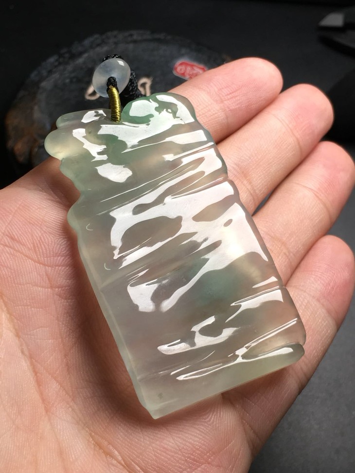 【12081】翡翠冰种悟道牌