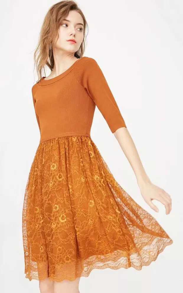 原价549 特价79 only秋季插肩五分袖纯色内衬连衣服