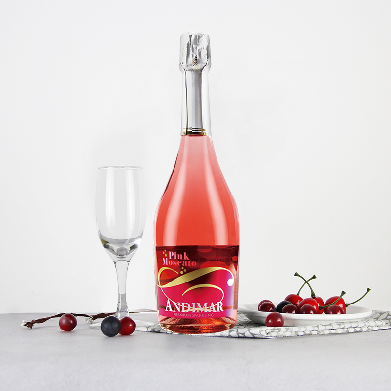 马天尼阿斯蒂爱之湾桃红甜起泡酒750ml2支装送2个酒杯