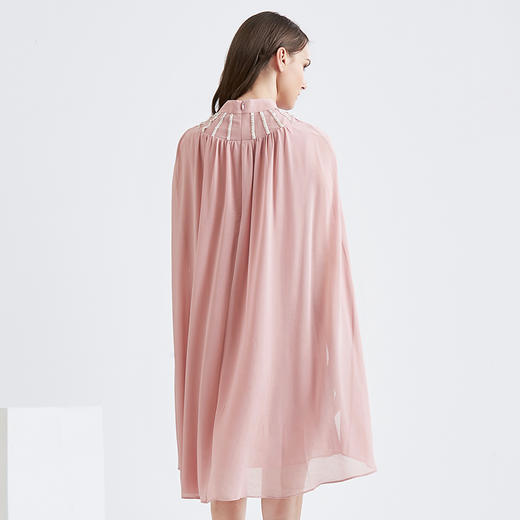 EITIE爱特爱女装早秋新品拼接披肩钻饰短款礼服连衣裙女5677303 商品图3