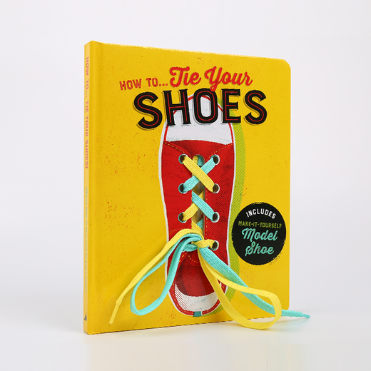 澳大利亚进口生活技能howtotieyourshoes怎么绑鞋带纸板附纸板模型鞋