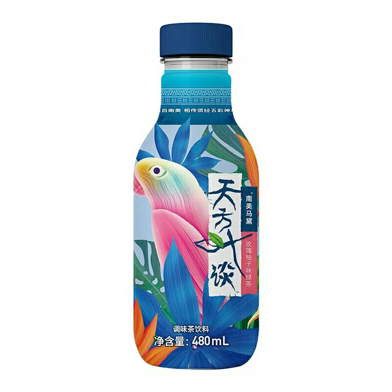 天方叶谈玫瑰柚子味绿茶480ml