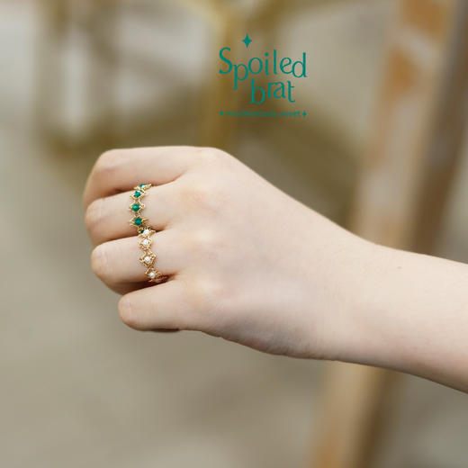 SpoiledBrat Jewelry 凡尔赛系列 | 绿玉髓 橘玛瑙 尖晶石软戒指 商品图10