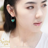 SpoiledBart Jewelry 天然绿玉髓耳圈 商品缩略图5