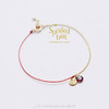 SpoiledBart Jewelry 14K注金石榴石半绳半链幸运红绳手链 商品缩略图0