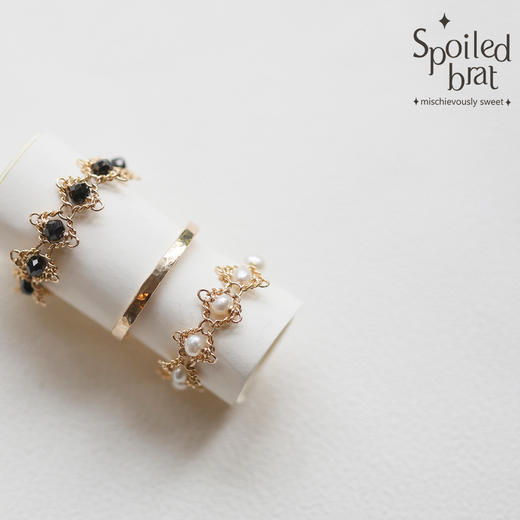 SpoiledBrat Jewelry 凡尔赛系列 | 绿玉髓 橘玛瑙 尖晶石软戒指 商品图8