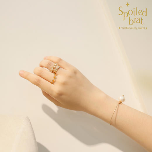 SpoiledBrat Jewelry 凡尔赛系列 | 绿玉髓 橘玛瑙 尖晶石软戒指 商品图13