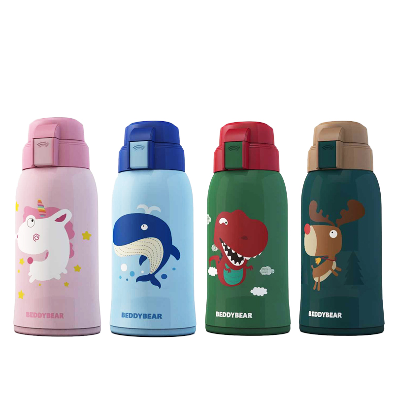 韩国杯具熊新款3D浮雕儿童保温杯宝宝吸管杯幼儿园学生水壶