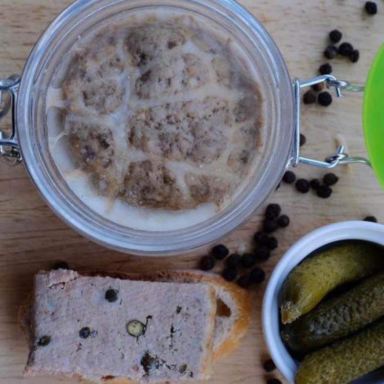 法式绿胡椒猪肉酱100克 french pork pté with green pepper 100gr