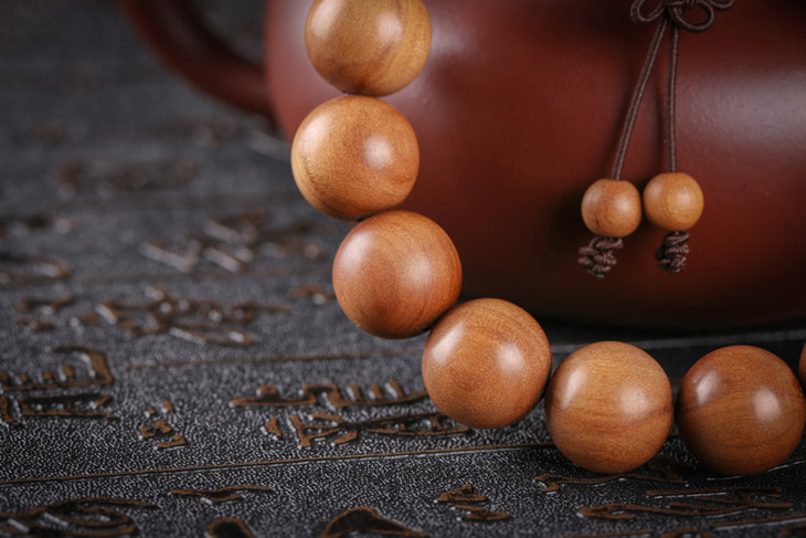 青山精选1515颗沉水正区红肉老山檀手串l5