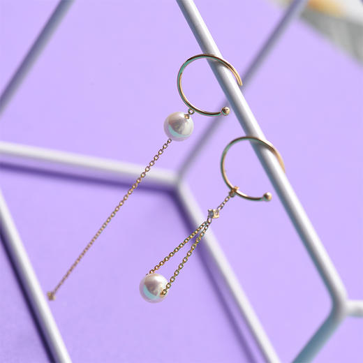 free系列日月akoya珍珠耳环单只