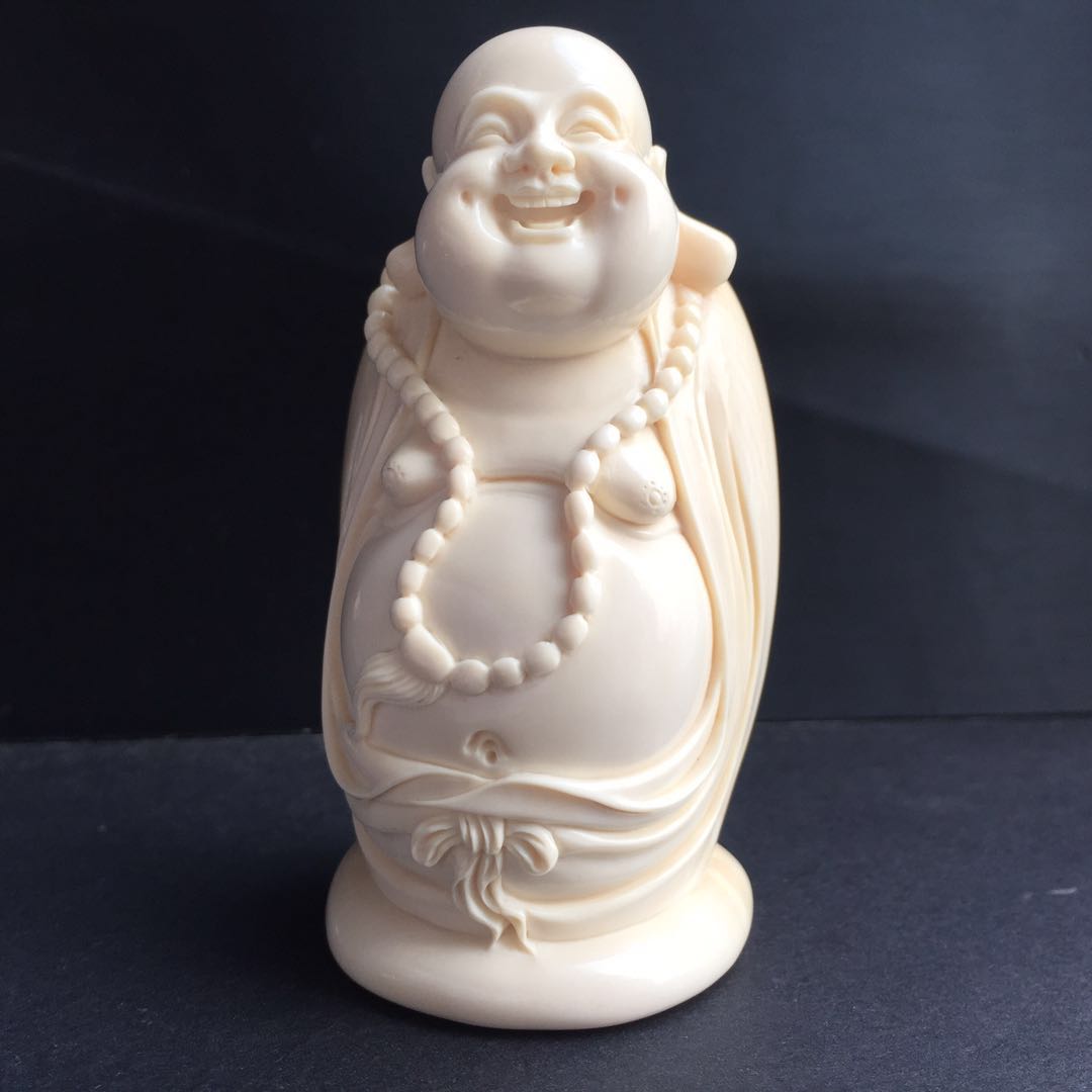 【49511】猛犸象牙弥勒佛小摆