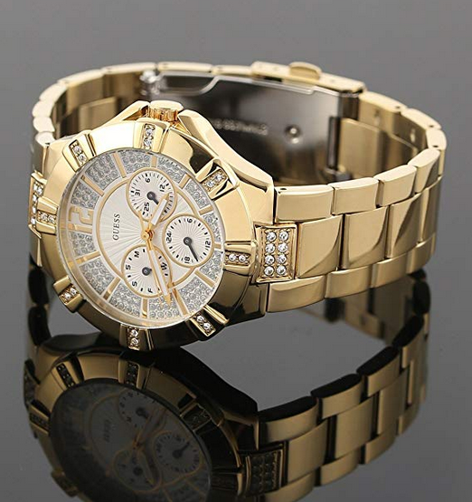 guess 女士多功能石英手表 w13573l1 特价65折