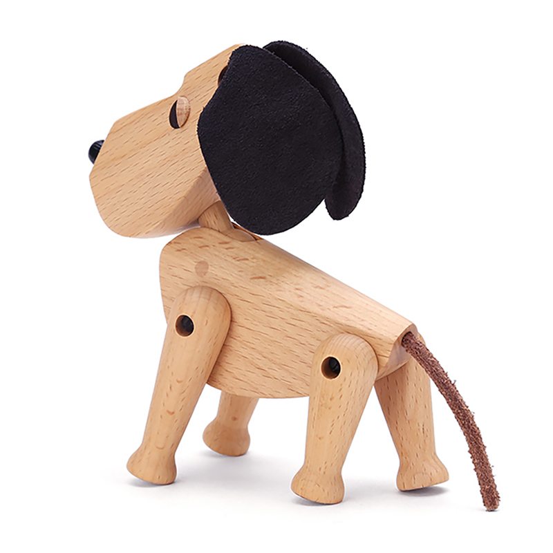 北欧风格 木狗丹麦摆件 木偶摆件 木质家居 创意生日礼物