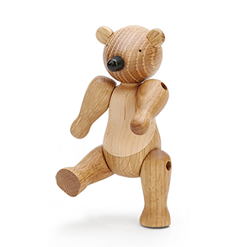 北欧风格 木质熊先生 丹麦木偶摆件 木质家居 创意生日礼物