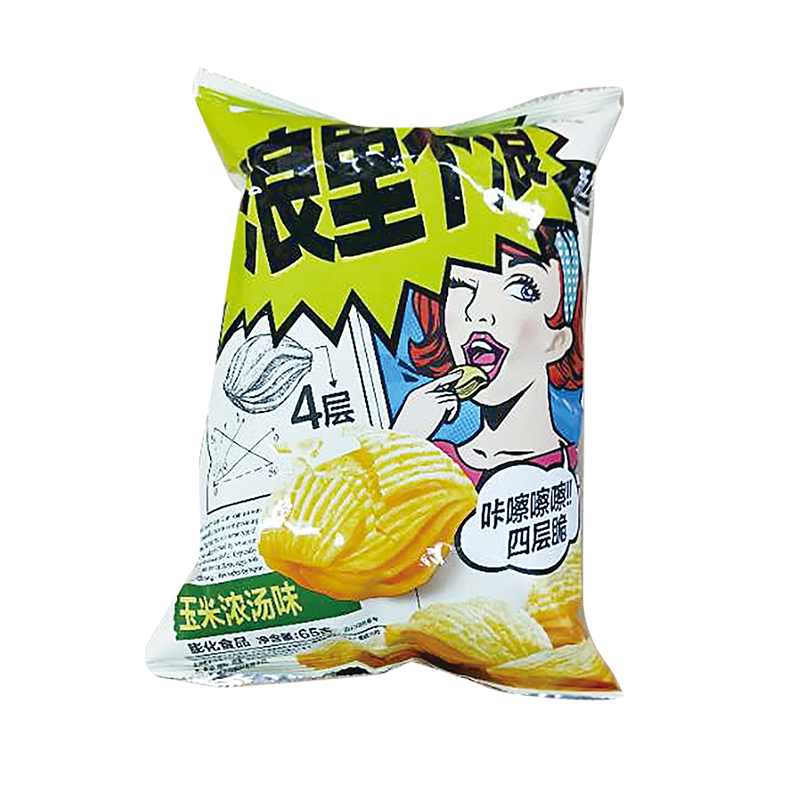 好丽友65g浪里个浪原味薯片