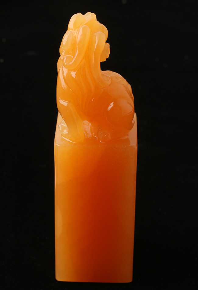 【d900384】印尼金田黄招财貔貅印章