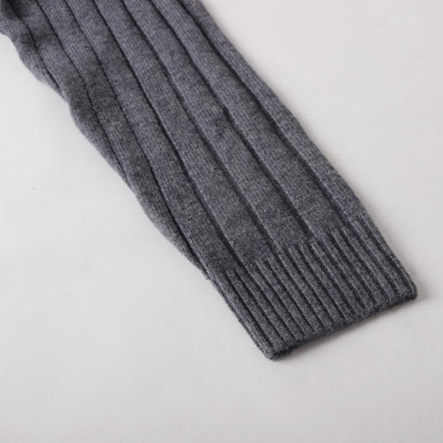 帕丝特L码深灰色超细美丽诺羊毛针织衫外套女B113 商品图2