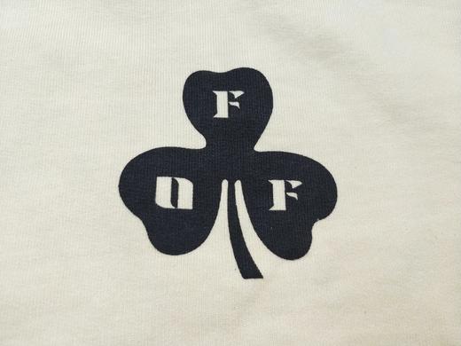 高品质 off white c/o virgil abloh幸运草连帽卫衣ow刺绣地球帽衫