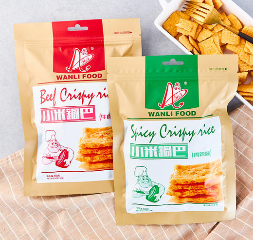 万利小米锅巴(香辣\牛肉味)138g 商品图0