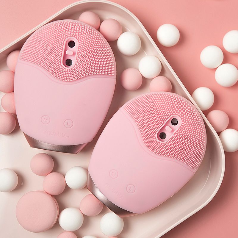 mushu木薯自动出泡洗脸仪硅胶洁面仪毛孔清洁器充电电震动美容仪