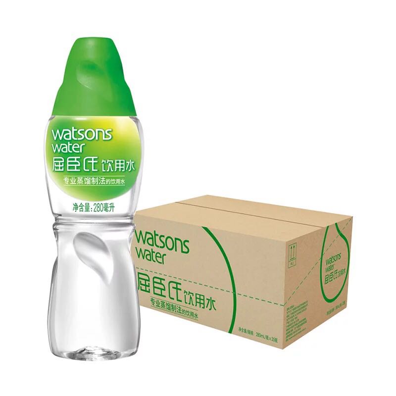 280ML屈臣氏蒸馏饮用水（35支）
