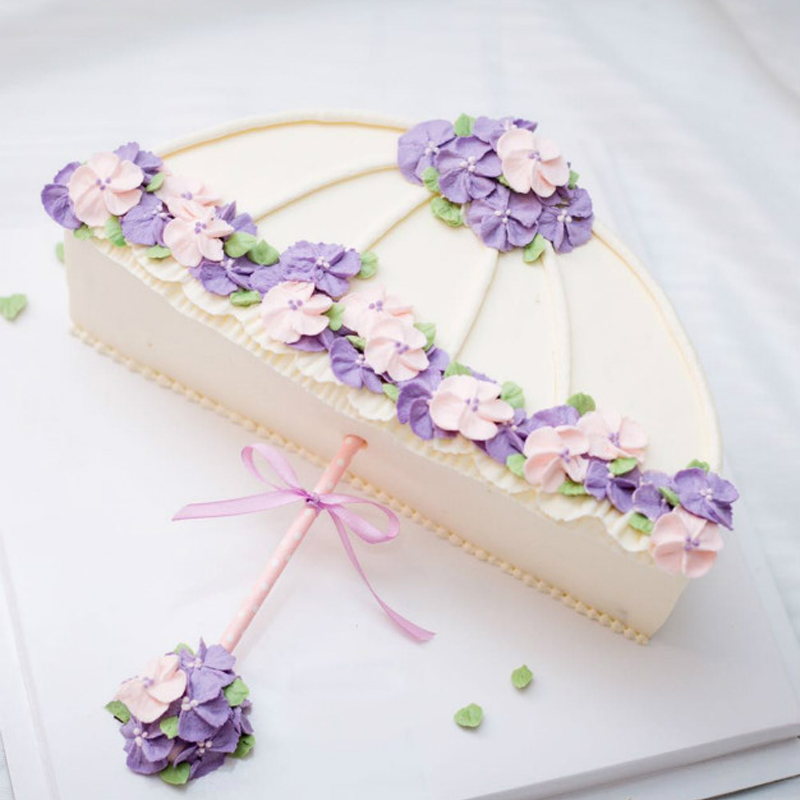 可爱小花伞蛋糕