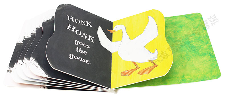(采)英文原版绘本 英国进口 名家petr horacek作品 异形纸板书 honk