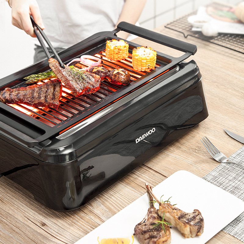 daewoo韩国大宇 家庭式sk1电烤架无烟烧烤炉