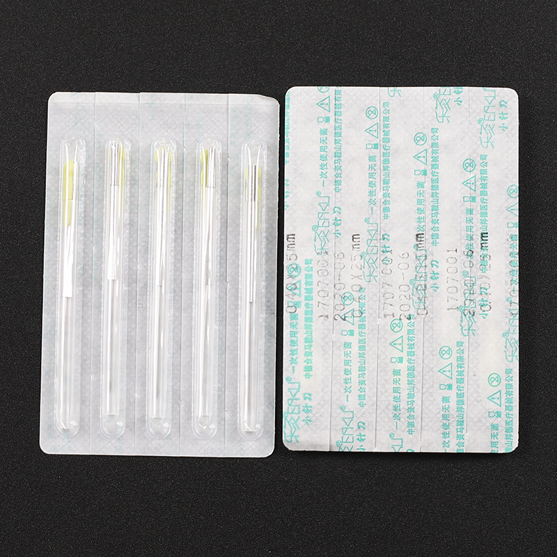 乐灸牌刃针 单支带管铝柄刃针 超微乐灸小针刀一针一管