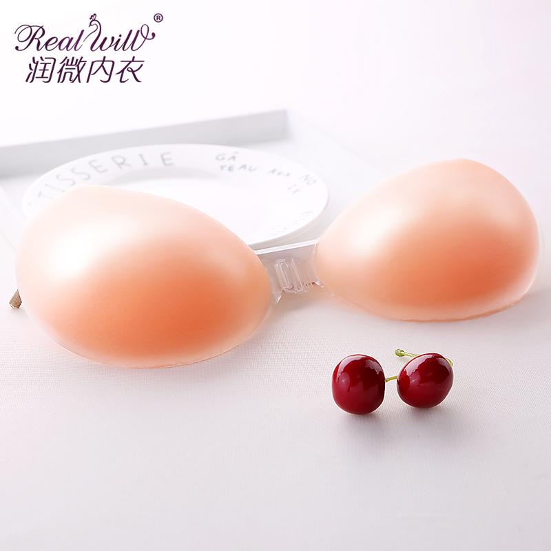 【润微】防滑上托 硅胶隐形聚拢加厚乳贴 水晶恋人